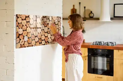 Tableau magnétique pour dessiner bouchons de vin en bois