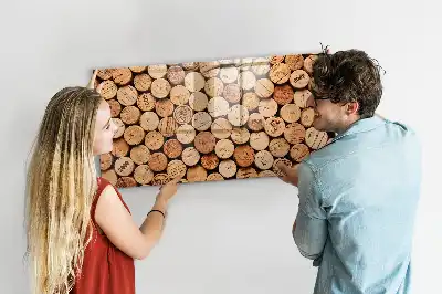 Tableau magnétique pour dessiner bouchons de vin en bois