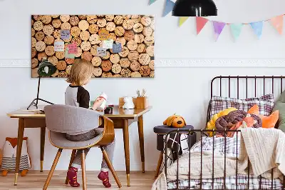 Tableau magnétique pour dessiner bouchons de vin en bois