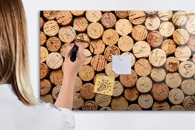 Tableau magnétique pour dessiner bouchons de vin en bois