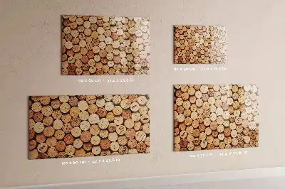 Tableau magnétique pour dessiner bouchons de vin en bois