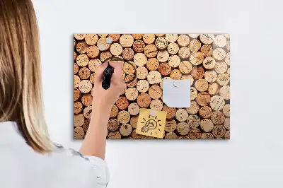 Tableau magnétique pour dessiner bouchons de vin en bois