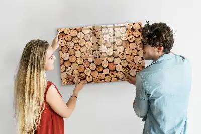 Tableau magnétique pour dessiner bouchons de vin en bois