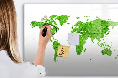 Tableau magnétique à dessiner modèle carte en herbe verte