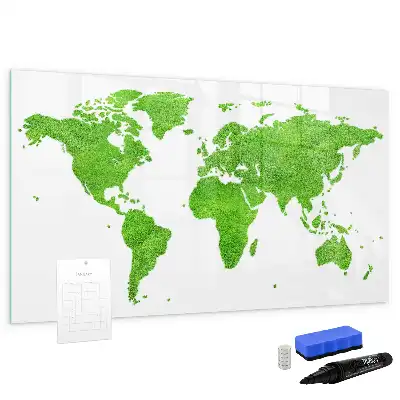Tableau magnétique à dessiner modèle carte en herbe verte