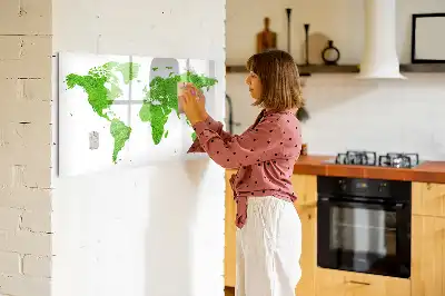 Tableau magnétique à dessiner modèle carte en herbe verte
