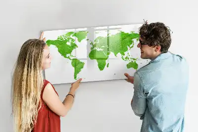 Tableau magnétique à dessiner modèle carte en herbe verte