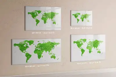 Tableau magnétique à dessiner modèle carte en herbe verte