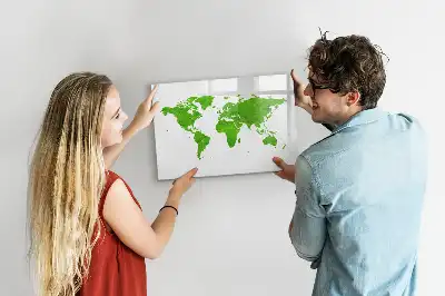 Tableau magnétique à dessiner modèle carte en herbe verte