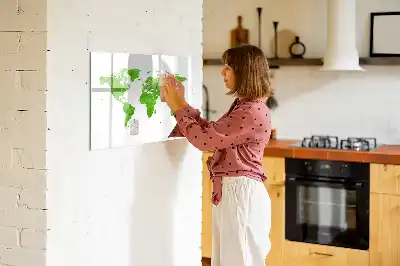 Tableau magnétique à dessiner modèle carte en herbe verte