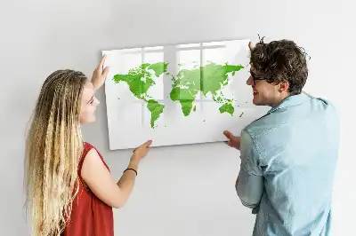 Tableau magnétique à dessiner modèle carte en herbe verte
