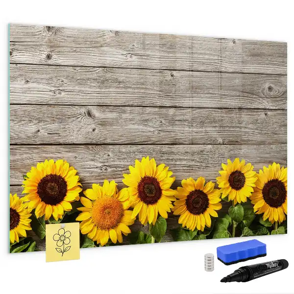 Tableau magnétique à dessiner motif tournesols