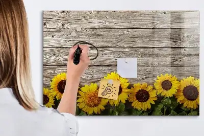 Tableau magnétique à dessiner motif tournesols