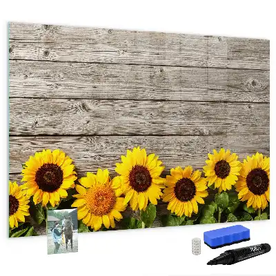 Tableau magnétique à dessiner motif tournesols