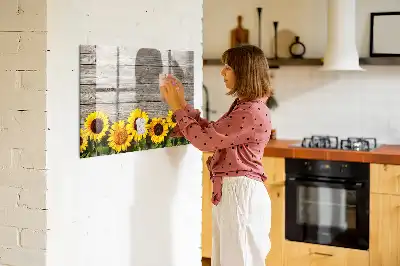 Tableau magnétique à dessiner motif tournesols
