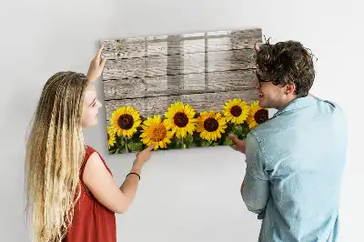 Tableau magnétique à dessiner motif tournesols