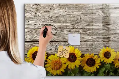 Tableau magnétique à dessiner motif tournesols