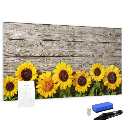 Tableau magnétique à dessiner motif tournesols