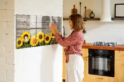 Tableau magnétique à dessiner motif tournesols