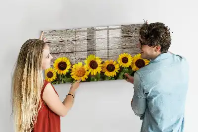 Tableau magnétique à dessiner motif tournesols
