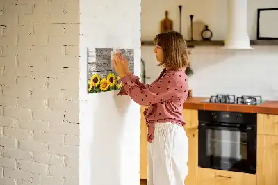 Tableau magnétique à dessiner motif tournesols