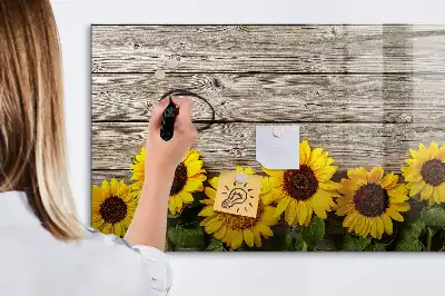 Tableau magnétique à dessiner motif tournesols