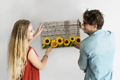 Tableau magnétique à dessiner motif tournesols