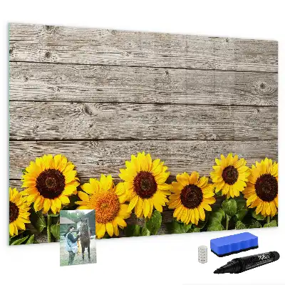 Tableau magnétique à dessiner motif tournesols