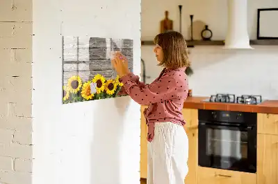 Tableau magnétique à dessiner motif tournesols
