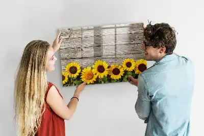 Tableau magnétique à dessiner motif tournesols