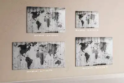 Carte du monde sur bois tableau magnétique à dessiner