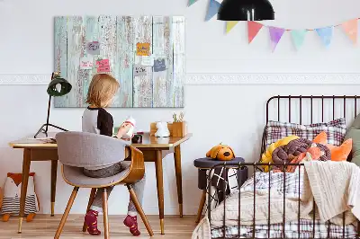 Tableau magnétique pour dessiner en bois pastel