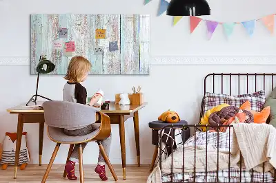Tableau magnétique pour dessiner en bois pastel