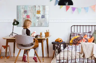 Tableau magnétique pour dessiner en bois pastel