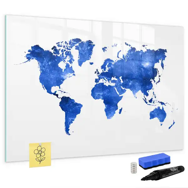Tableau magnétique pour dessiner motif carte du monde cosmique