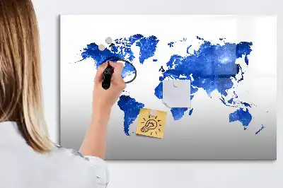 Tableau magnétique pour dessiner motif carte du monde cosmique