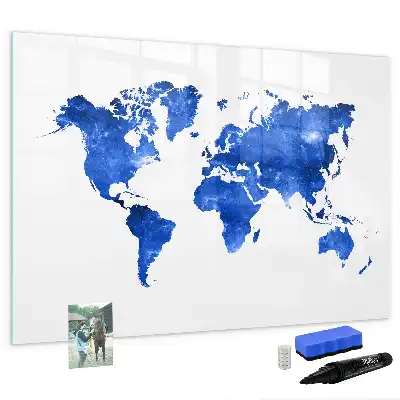 Tableau magnétique pour dessiner motif carte du monde cosmique