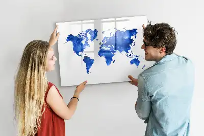 Tableau magnétique pour dessiner motif carte du monde cosmique