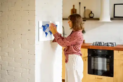 Tableau magnétique pour dessiner motif carte du monde cosmique