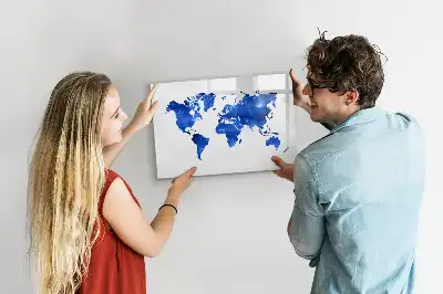 Tableau magnétique pour dessiner motif carte du monde cosmique
