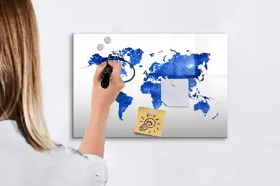 Tableau magnétique pour dessiner motif carte du monde cosmique