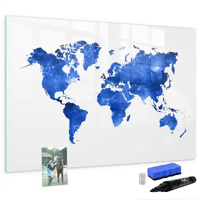 Tableau magnétique pour dessiner motif carte du monde cosmique