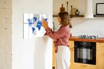 Tableau magnétique pour dessiner motif carte du monde cosmique