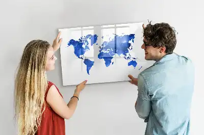 Tableau magnétique pour dessiner motif carte du monde cosmique