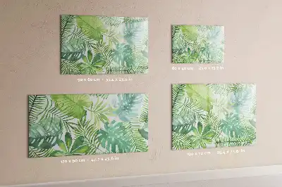 Tableau magnétique à dessiner motif feuilles exotiques