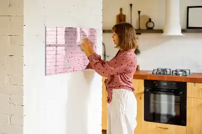 Tableau magnétique pour dessiner motif mur de briques