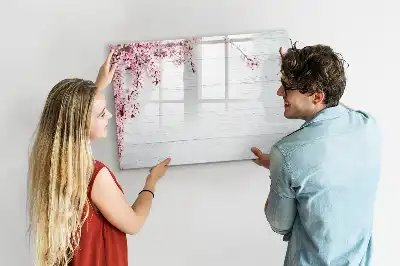 Tableau magnétique à dessiner motif fleurs de printemps