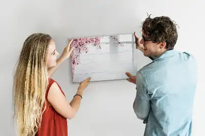 Tableau magnétique à dessiner motif fleurs de printemps