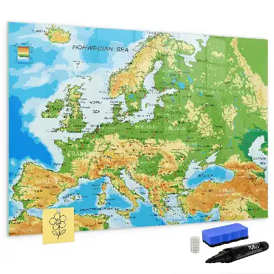 Carte géographique du monde tableau magnétique à dessiner