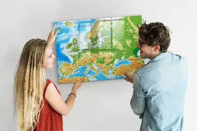Carte géographique du monde tableau magnétique à dessiner